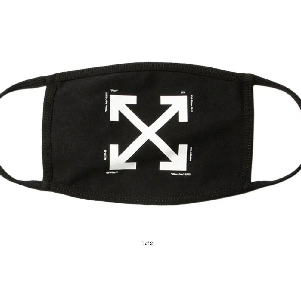 Off-White Black and White Arrow Face Mask